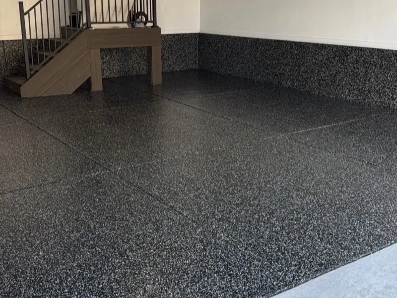 Flake epoxy garage floor coating Fargo North Dakota